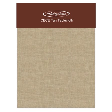 

Holiday Home Solid Tan Beige Oblong Tablecloth - 52 in x 70 in