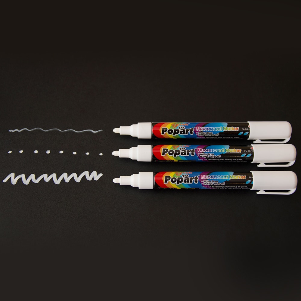 AlaBoard Small Tip 4.5mm White Chalk Markers (Set of 3)