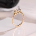 thumbnail image 5 of OM Jewels 2ct Moissanite Oval Cut Engagement Solitaire Ring 14k Yellow Gold Plated, 5 of 6
