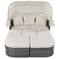 thumbnail image 4 of Glavbiku 6Pcs Outdoor Patio Sofa Set,Daybed Sunbed with Retractable Canopy,Wicker Furniture,Beige, 4 of 13