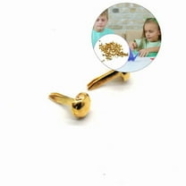 Yoloke 100 Pcs Mini Paper Fasteners | Copper Plated Round Clasps | For Scrapbooking, DIY, Art Crafts | Studded Design | Durable & Easy to Use