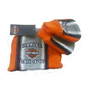 Harley-Davidson Infant Boy Winter Knit Beanie Hat & Mittens Baby Gift Set