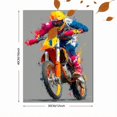thumbnail image 3 of Abstract Motocross Canvas Wall Art, Dirt Bike Pop Art Print, Biker Gift Home Wall Decor, 3 of 8