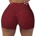 thumbnail image 2 of Fotbe Burgundy Floral Shorts Sin Costuras – Shorts Deportivos de Cintura Alta para Mujer, Elásticos para Gimnasio, Yoga, Running o Ciclismo-X-Large, 2 of 8
