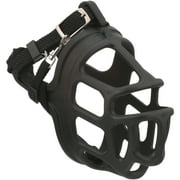 Alpha Plastic, Metal & Nylon Basket Dog Muzzle, Black, XXL