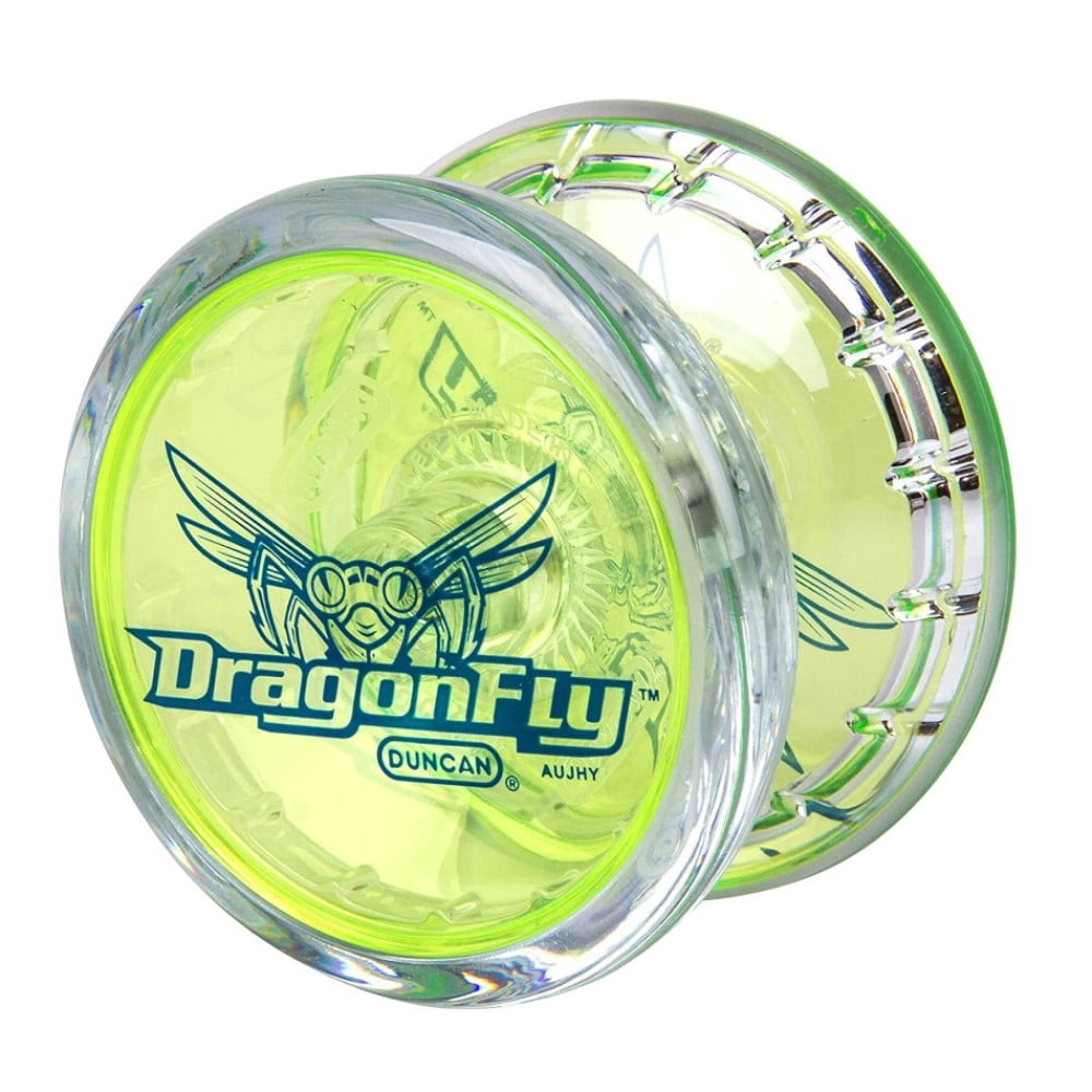 Duncan Dragonfly Yo-Yo -Clear with Green Cap