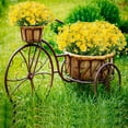 thumbnail image 6 of 8 Bundles Artificial Daisy Mums Flowers Outdoor Fake Fall Flowers for Decoration No Fade Faux Plastic Autumn Flower Garden Porch Window Box Decor（Yellow）, 6 of 8