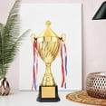 thumbnail image 1 of Premio Trofeo Trofeos Ganar con decoraciones de metal base Divertido trofeo Copa Prop para juegos, fiestas, competiciones, , niños y Altura 44cm perfecl Trofeo de premio, 1 of 8