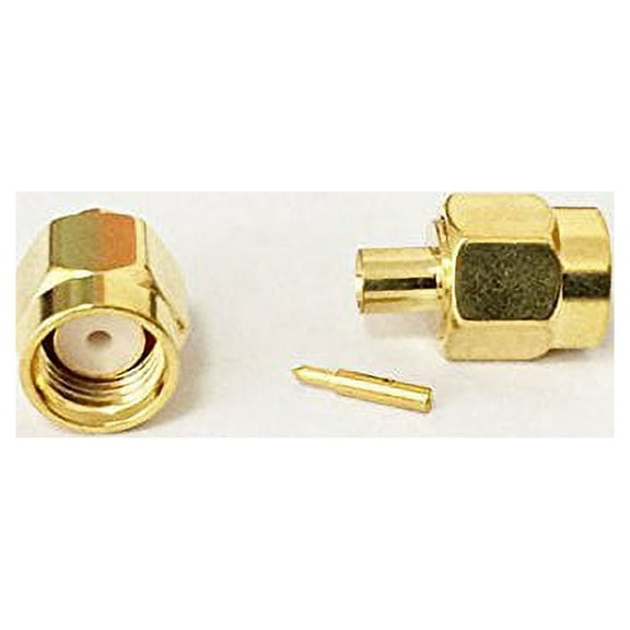 2pcs SMA male plug RF coaxial conector for RG405 Cable solder goldplated NEW Good Quality Fast USA Shipping