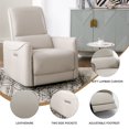 thumbnail image 2 of Lunale Swivel Recliner Rocker, Comfortable Single Chair With Usb And Type-C Ports, Beige, 2 of 6