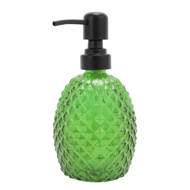 Dispensador de Jabón en Forma de Piña 11.84oz Verde Negro