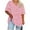 Pink, variant on Womens Plus Size T-shirts Short Sleeve V-neck Summer Tee Shirts Casual Loose Tunic Tops, Sizes XL-5XL