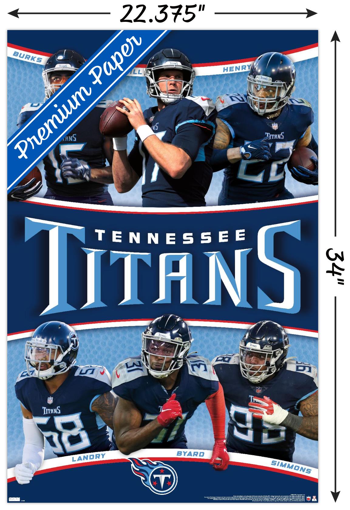 NFL Tennessee Titans - Team 22 Wall Poster, 22.375" x 34"