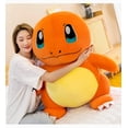 thumbnail image 3 of Tamaño grande Pokemon Charmander muñeco de peluche dragón dinosaurio peluches juguete Charmander almohada cojín colgante niños regalo de cumpleaños, 3 of 4