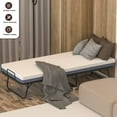 Folding Bed with Luxurious Memory Foam Mattress and Sturdy Metal Frame