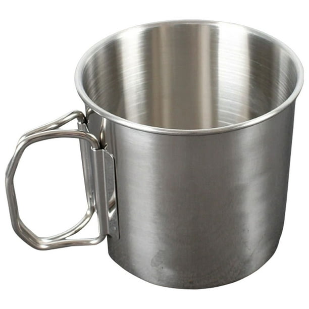 Tasse de Camping Pliable Tasse en Acier Inoxydable Poignée