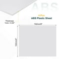 thumbnail image 2 of Uxcell Paquete de 4 hojas de plástico ABS, 0.04" de grosor, 4"x6" hoja de plástico duro flexible, panel de plástico moldeable por calor para manualidades de bricolaje y decoración del hogar, blanco, 2 of 6