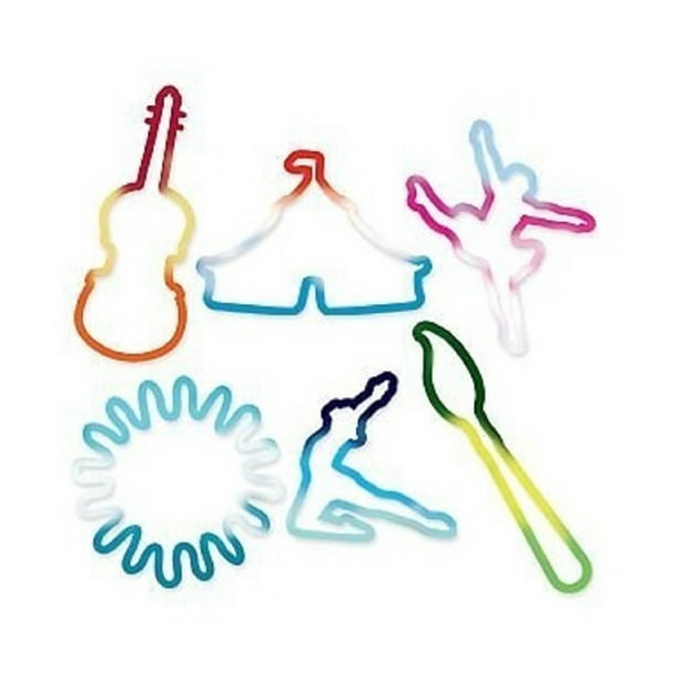 Silly Bandz Silly Bandz Rubber Bracelets Art Fest Shapes Pack of 24 Assorted Walmart