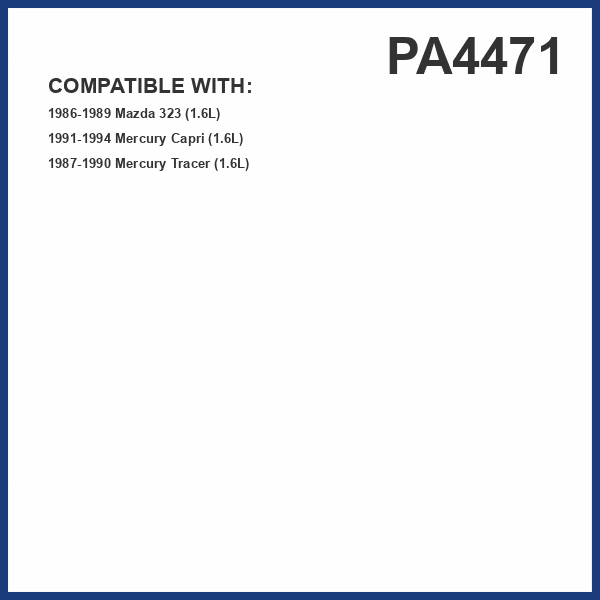 PG PA4471 Engine Air Filter | Fits 1991-1994 Mercury Capri 1.6L; 1986-1989 Mazda 323 1.6L