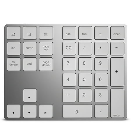 Wireless Numpad, Scissors Foot Rechargeable Numeric Keypad, 34 Keys For ...