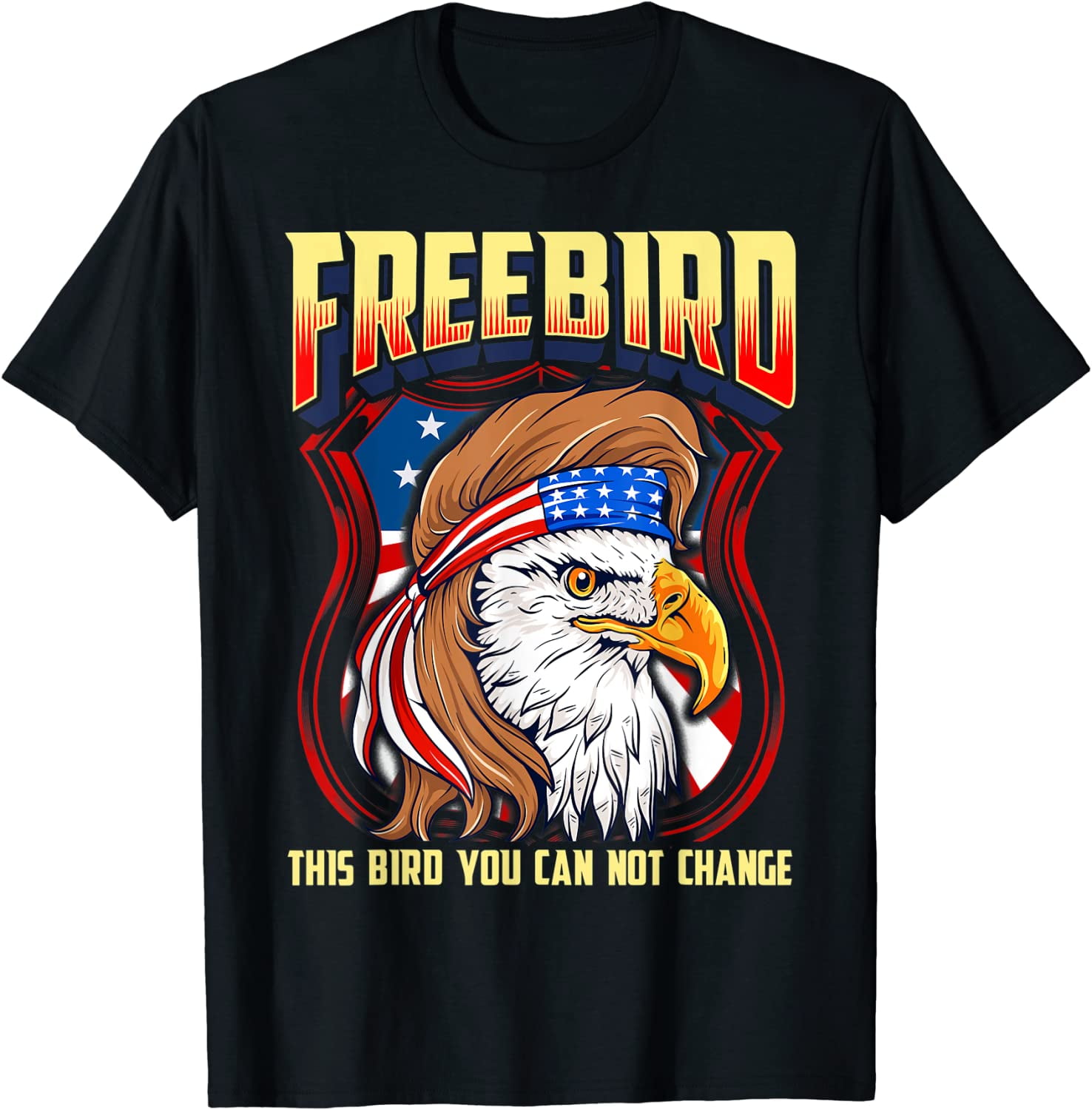 FREE BIRD (USA Eagle) T-Shirt - Walmart.com