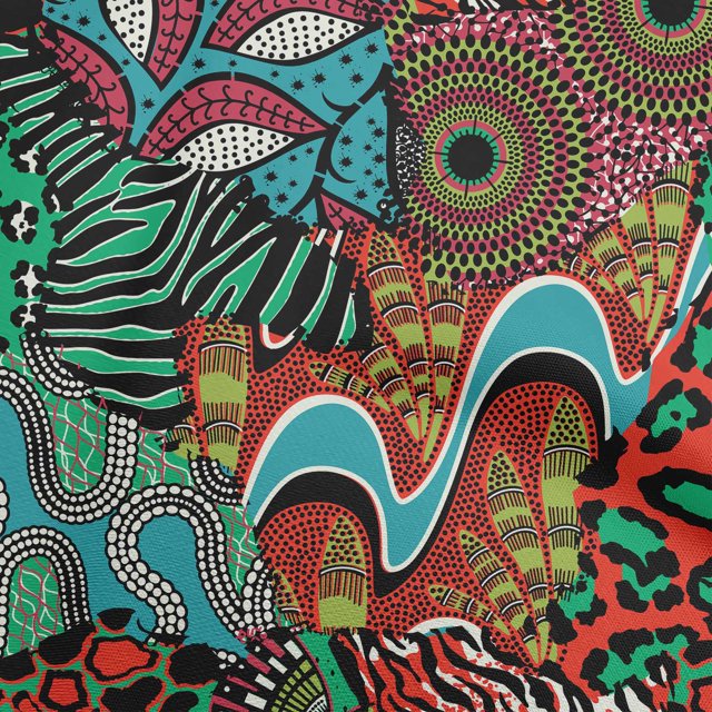 oneOone Rayon Orange Fabric Abstracts Dress Material Fabric Print Fabric By The Yard 56 Inch Wide