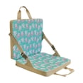 thumbnail image 3 of Cojín de asiento plegable para suelo, silla de playa, sillón para niños, cómodo y plegable Azul verde, 3 of 9