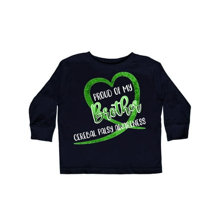 

Inktastic Proud of my Brother Cerebral Palsy Awareness Heart Ribbon Gift Toddler Boy or Toddler Girl Long Sleeve T-Shirt