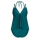 thumbnail image 2 of TaTaai Women‘s 2026 Tankini Swimsuit Set Mesh Patchwork Back Adjustable Tie Shoulder Straps Round Neck Solid Color Full Coverage High Waisted Shorts Polyester Spandex Summer Beach Party Gift, 2 of 9