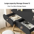 thumbnail image 4 of GIATUEE 2 Drawers Vanity Table Set Vanity Desk with Mirror Modern Dressing Table with 2 Shelves, Black, 4 of 8