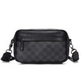 thumbnail image 1 of Bolso de hombro de cartero de moda informal Bolso de mensajero pequeño Bolso de cintura Mochila informal Bolso de pecho para hombre Bolso de hombre Bolso de hombre, a cuadros, 25*15*6,5 cm, 1 of 2
