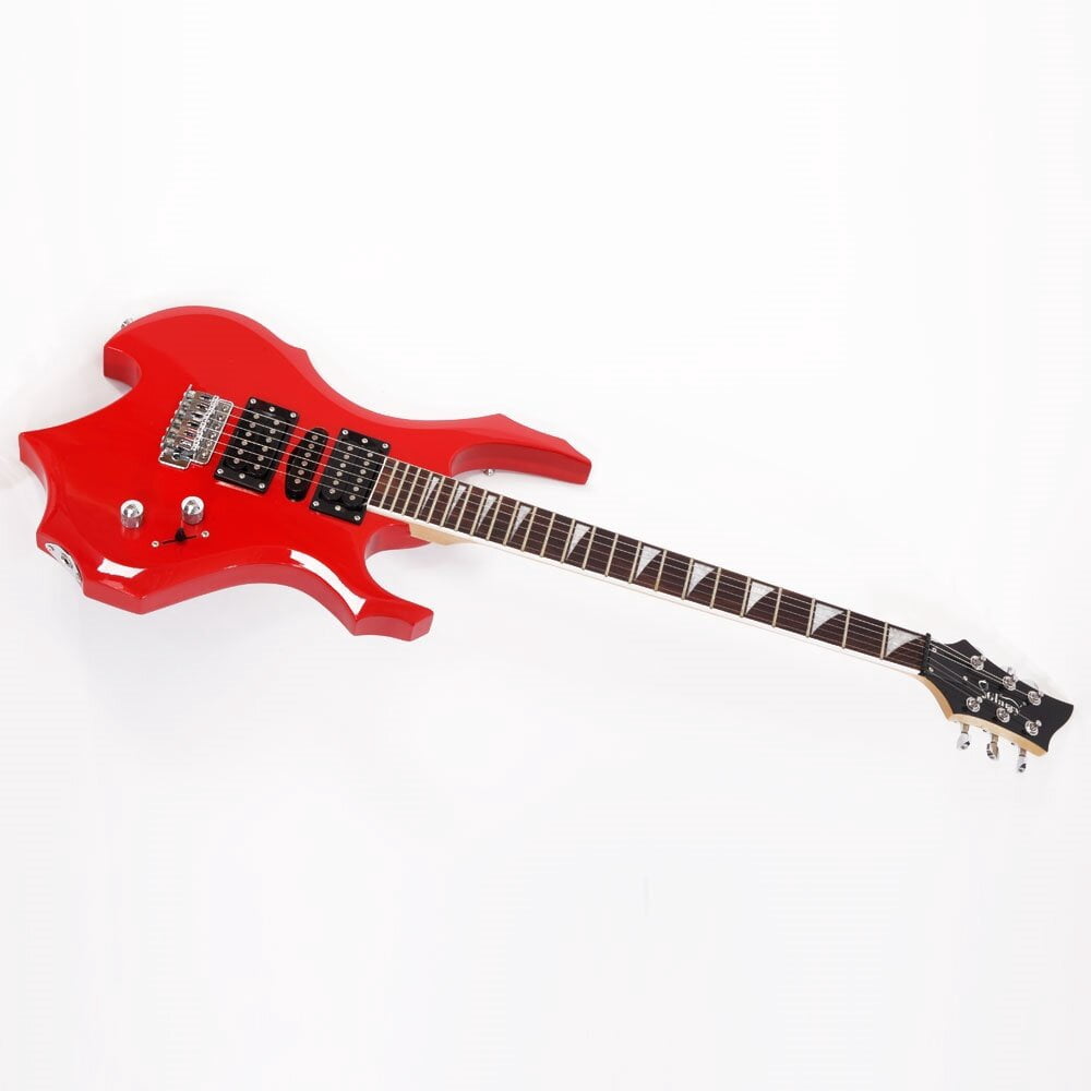 Flame Shaped Electric Guitar with 20W Electric Guitar Sound HSH
