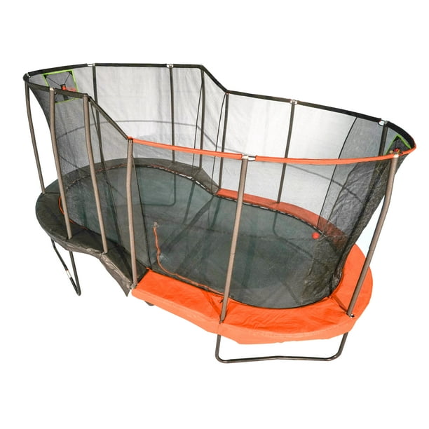 JumpKing 10’ x 17’ Oval Multi Level Heavy Duty Trampoline With Toss