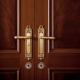 thumbnail image 5 of Uxcell Door Hole Cover Plate Zinc Alloy Wave Round Deadbolt Cover Plate Door Reinforcement Plate Chrome Plated, 5 of 6