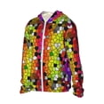 thumbnail image 2 of Kll Colorful Tie Dye Stained Glass 1 Print Men'S Women’s Upf 50+ Sun Protection Outdoor Hoodie Jacket Long Sleeve Fishing Hiking Performance Shirt- Medium, 2 of 8