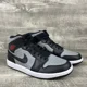 thumbnail image 3 of N I-K-E A i r-Jor-dan 1 Mid Men Size 8 Shadow Red Black Particle Grey 554724-096, 3 of 6
