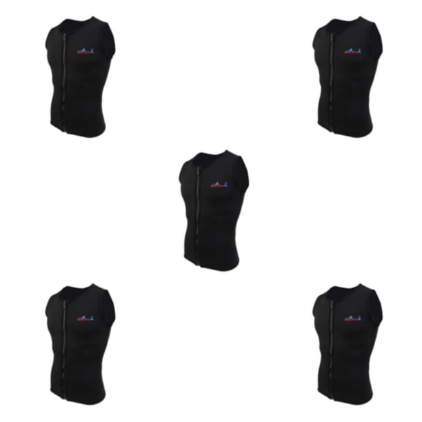 Greeniant Mens 2mm Black Neoprene Wetsuit Vest Top Front Zipper for Diving Surfing S Type2 NO2