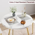 thumbnail image 5 of EastVita Round Kitchen Chairs for 2 Modern Dining Room Table Set for Small Space, Marble White and Gold, 5 of 6