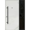 thumbnail image 3 of Front Exterior Prehung Steel Door / Deux 6072 Black Enamel / Side Exterior Window Sidelite / Entry Metal Modern Painted W36+12" x H80" Left hand Inswing, 3 of 5