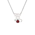 thumbnail image 2 of Delight Jewelry Silvertone Mini Red Translucent Ladybug Silvertone Dream Big Pendant Necklace, 25", 2 of 4