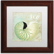 Trademark Fine Art "Turquoise Beach I" Canvas Art by Color Bakery White Matte, Wood Frame