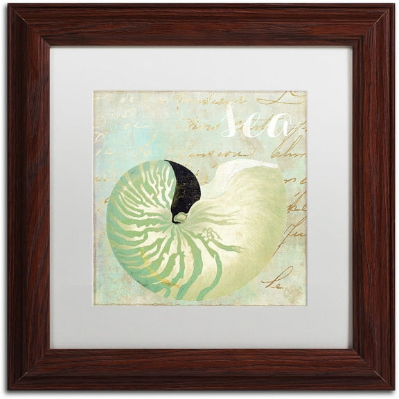 Trademark Fine Art "Turquoise Beach I" Canvas Art by Color Bakery White Matte, Wood Frame