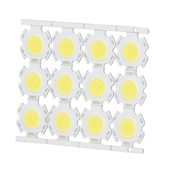 COB Light Source, 12Pcs LED Chips COB Light Emitter Component 5W 15-17V For DIY Spotlights Downlight Ceiling Lamp