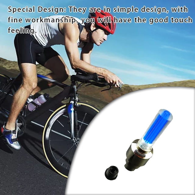 Becaristey LED Wheel Line Light Tire Plastic Flash Lamps Riding Accessories Waterproof Bike Decoration Parts Household Repair Blue Shell Blue light 1Set