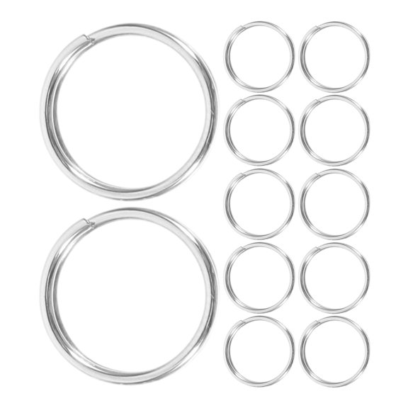 Topbathy 100Pcs Stainless Steel Silver Split Key Rings for Craftwork Glossy and Rust Resistant