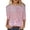 Pink, variant on Womens 3/4 Sleeve Shirts Oversized Printed T Shirt Casual Sequined Round Neck Loose Fashion Top Trendy Flowy Tees