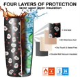 thumbnail image 7 of 20oz Tumblers Halloween Ghosts with Red Hearts Stainless Steel Vacuum Insulated Double Wall Travel Tumbler Cups Mug with Lid and Straw,Cleaning Brush for Cold & Hot Drinks, 7 of 7