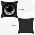 thumbnail image 6 of Set of 2 Decorative Throw Pillow Covers 18x18in - Stylish Black Eye Design with Intricate Iris Patterns for Couch Bed or Car, 6 of 8