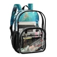 thumbnail image 3 of Iauyy Clear Backpack Heavy Duty PVC Transparent Backpack for College Workplace, Beautiful Sea Turtle, 3 of 8