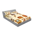 thumbnail image 2 of Ambesonne Vintage Fitted Sheet & Pillow Sham Set, Retro Old Technology, Full, Cream and Pale Caramel, 2 of 2